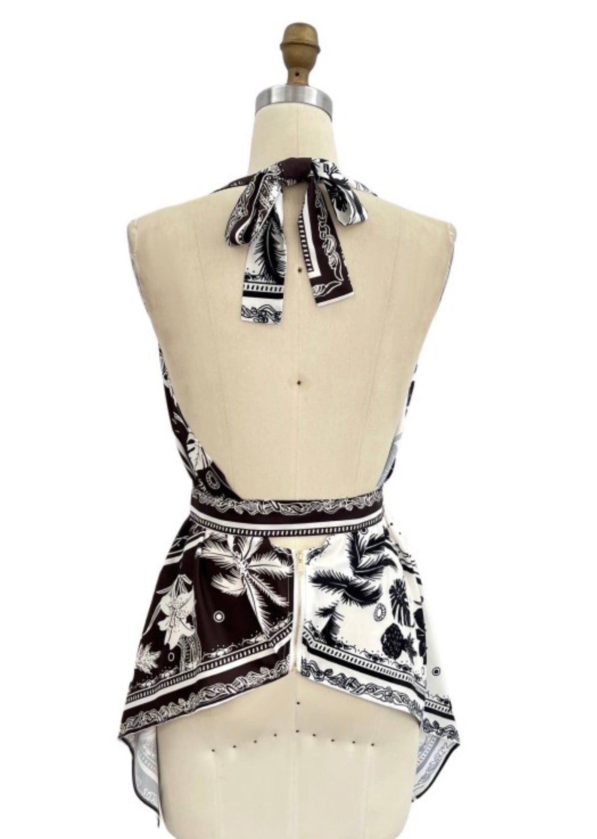 Printed asymmetrical Hem Top